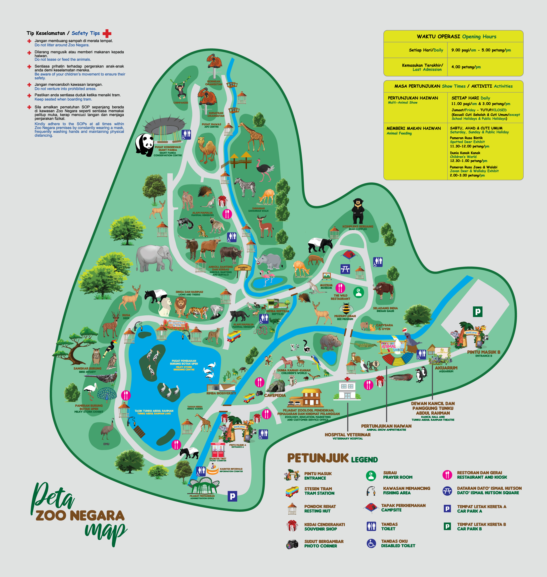 Zoo Negara Zoo Map